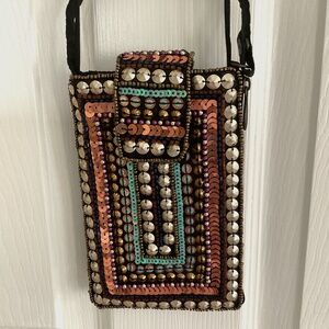Sequin Club Evening Cell Phone Bag